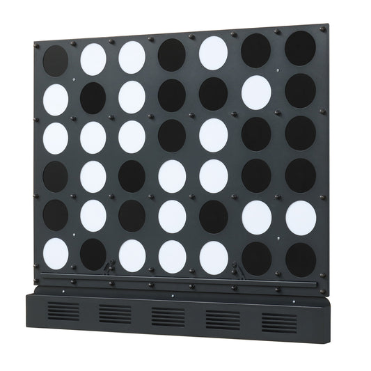 Wall-Mounted Connect-4 Game, Metal, Acrylic Discs, Black Lawn Games Black at Gallery Canada