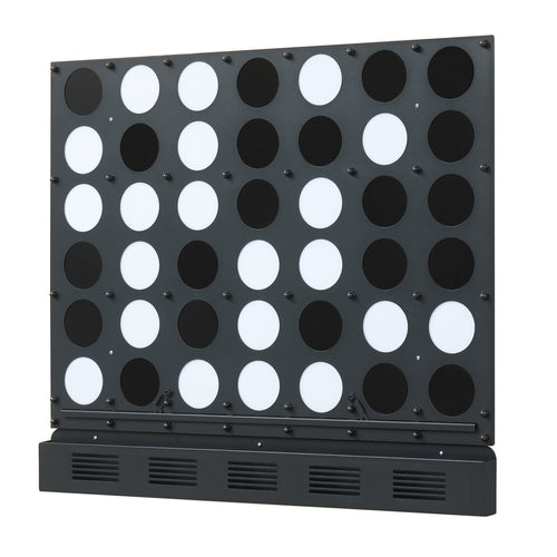 Wall-Mounted Connect-4 Game, Metal, Acrylic Discs, Black