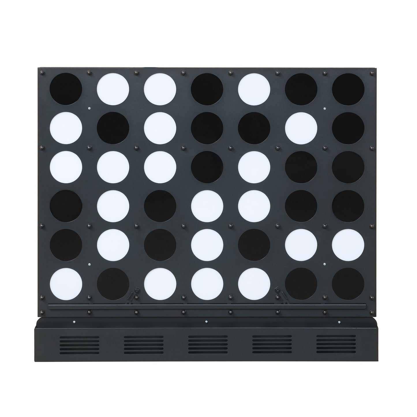 Wall-Mounted Connect-4 Game, Metal, Acrylic Discs, Black