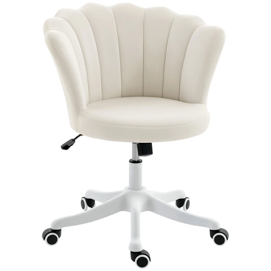 Armless Swivel Desk Chair, Adjustable Height, Cream Task Chairs Cream, White at Gallery Canada