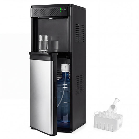 Water Dispenser with Ice Maker 3 in 1 Bottom Loading Water Cooler for 5 Gallon Bottle, Black Ice Makers Black at Gallery Canada