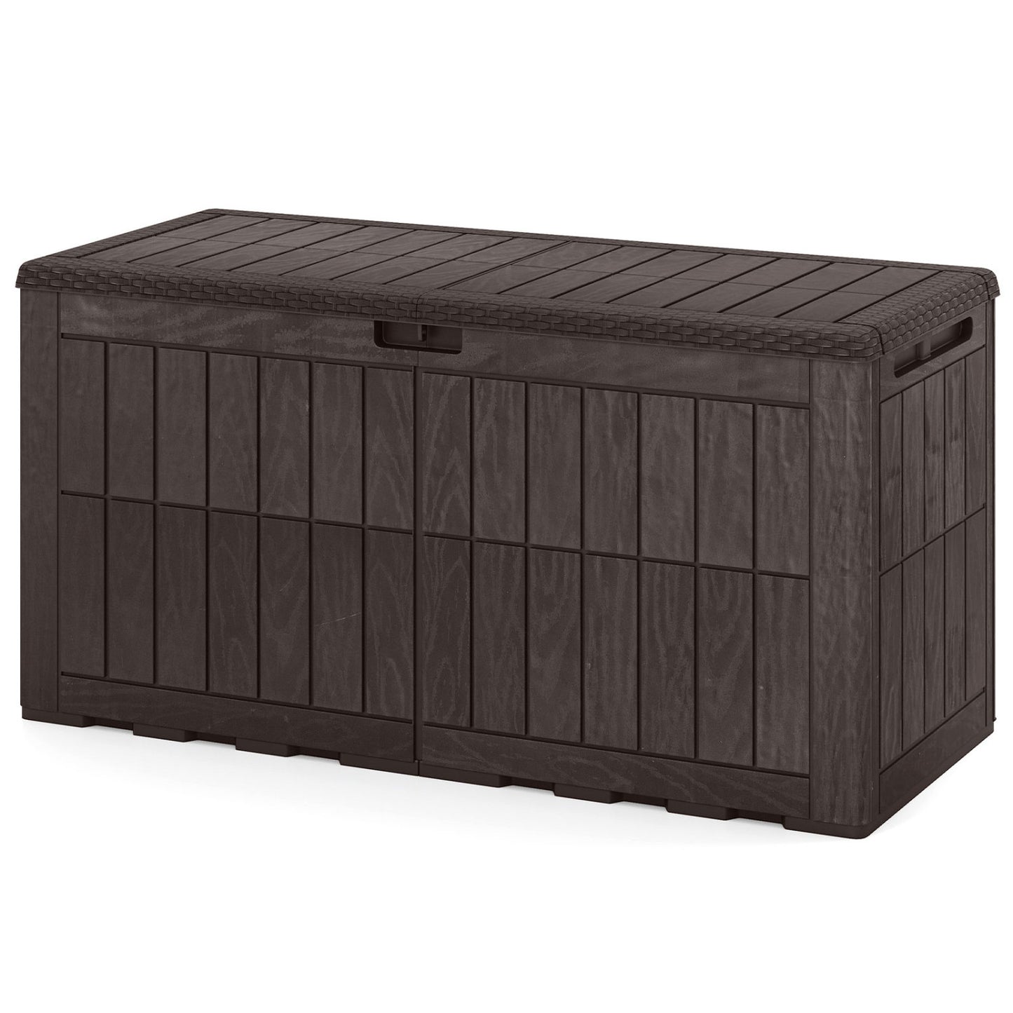 Outdoor Lockable Deck Box, Waterproof, Dark Brown Sheds & Outdoor Storage Dark Brown at Gallery Canada