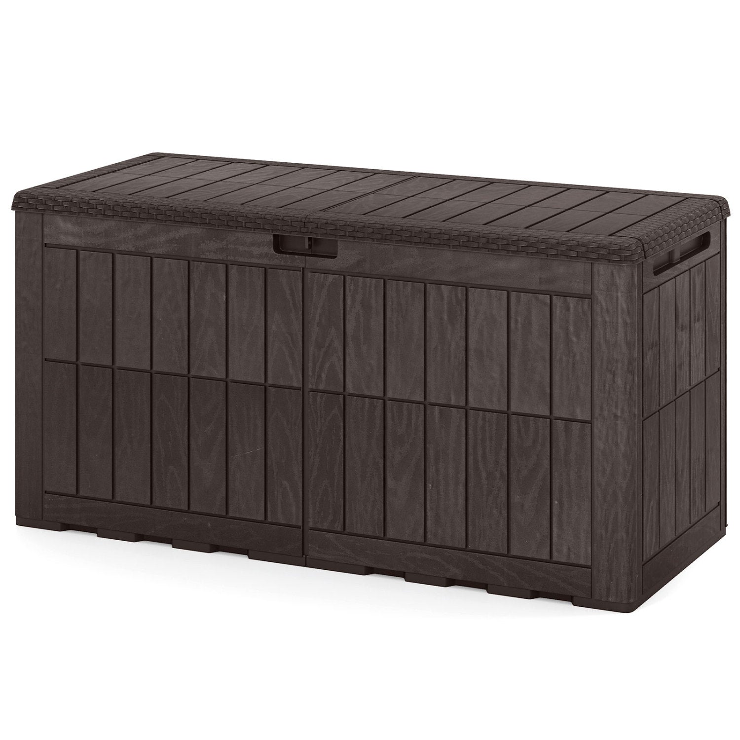 Outdoor Lockable Deck Box, Waterproof, Dark Brown Sheds & Outdoor Storage at Gallery Canada