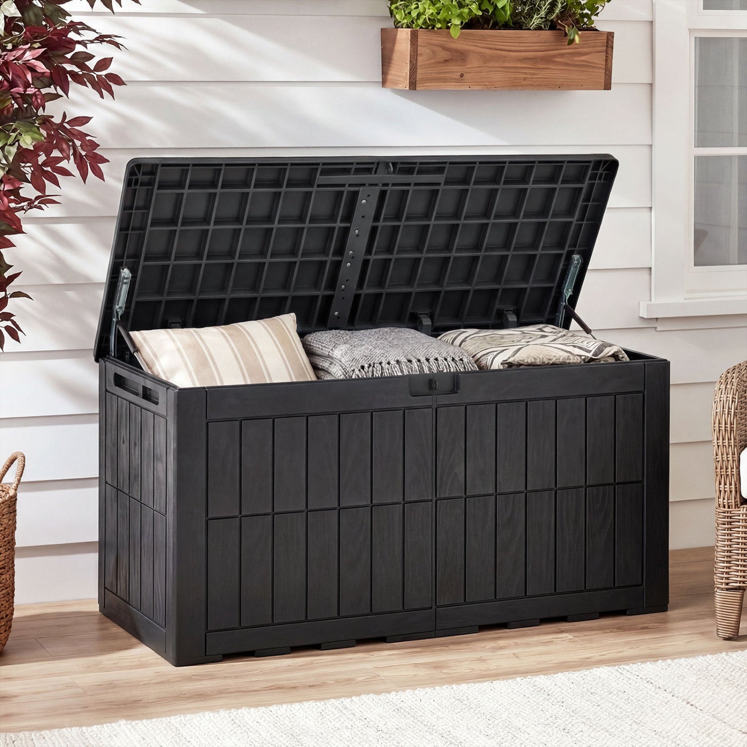 Waterproof Lockable Outdoor Deck Box Sheds & Outdoor Storage at Gallery Canada