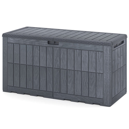Waterproof Lockable Outdoor Deck Box, Gray