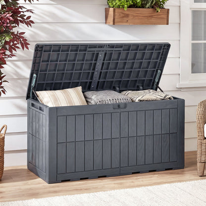 Waterproof Lockable Outdoor Deck Box, Gray Sheds & Outdoor Storage at Gallery Canada