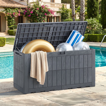 Waterproof Lockable Outdoor Deck Box, Gray Sheds & Outdoor Storage at Gallery Canada