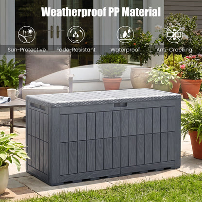 Waterproof Lockable Outdoor Deck Box, Gray Sheds & Outdoor Storage at Gallery Canada
