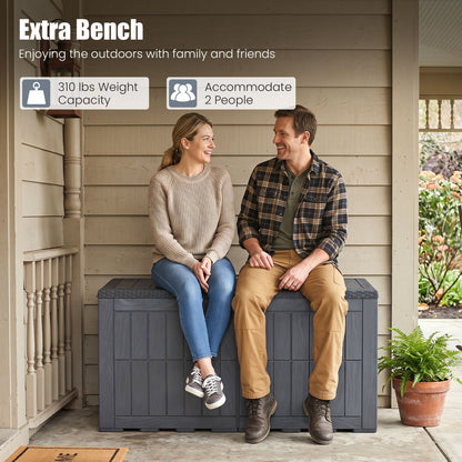 Waterproof Lockable Outdoor Deck Box, Gray Sheds & Outdoor Storage at Gallery Canada