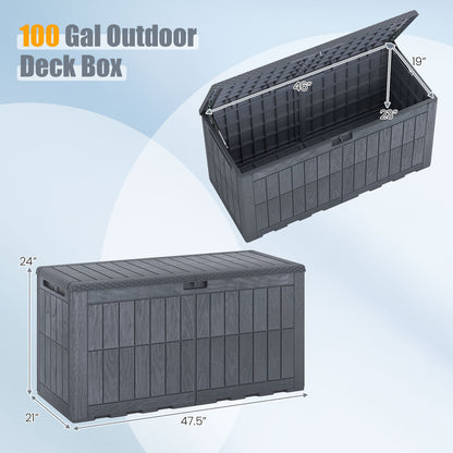 Waterproof Lockable Outdoor Deck Box, Gray Sheds & Outdoor Storage at Gallery Canada