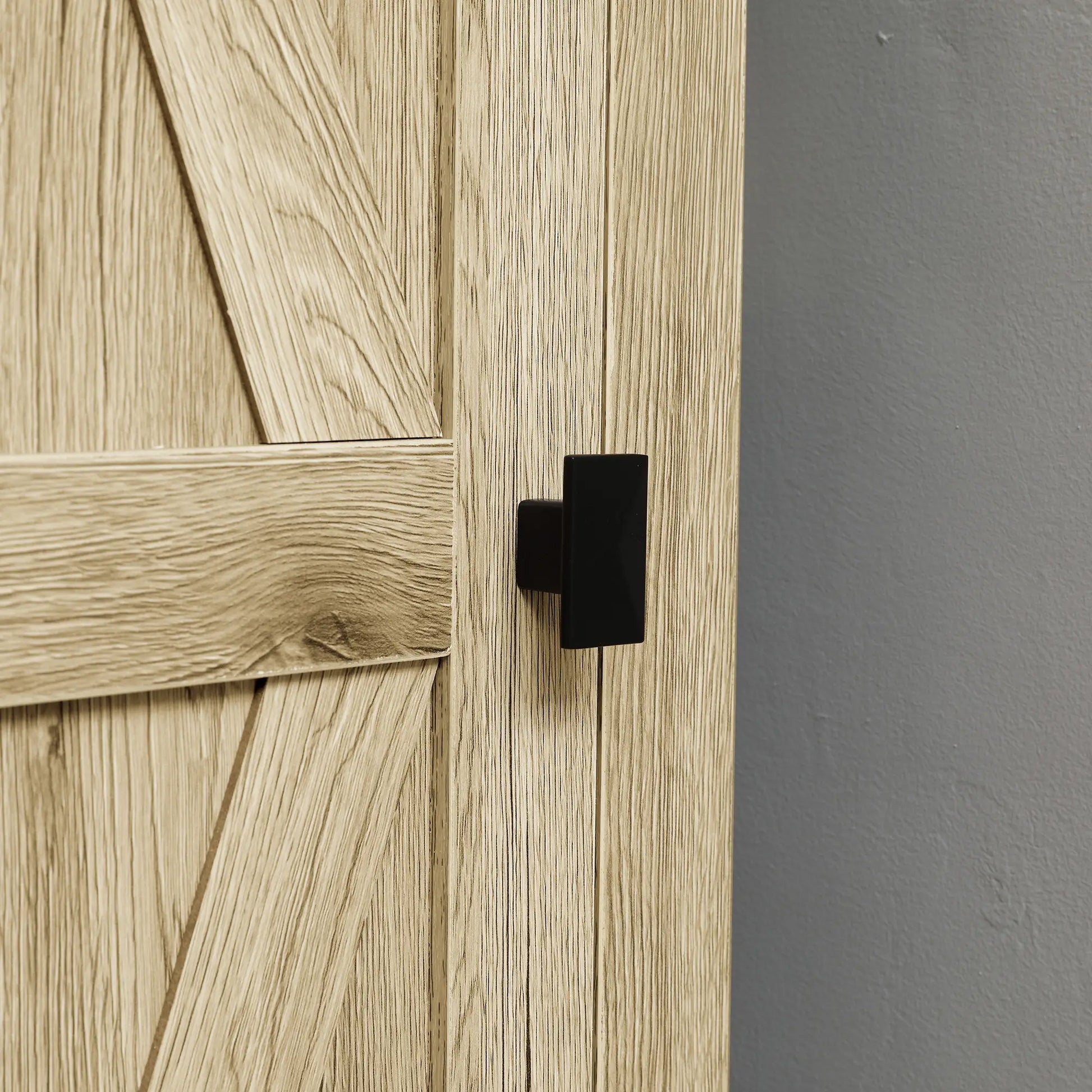 48" Farmhouse Kitchen Pantry Cabinet, Adjustable Shelves, Natural Kitchen Pantry Cabinets at Gallery Canada