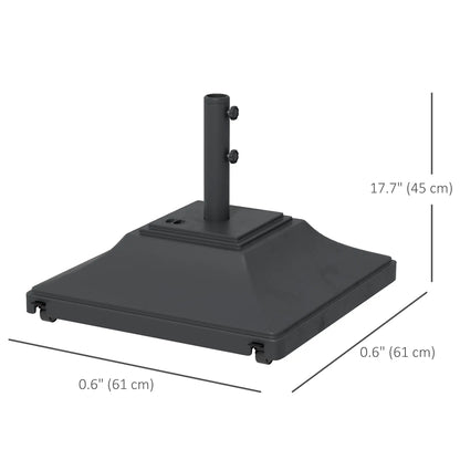 Square Umbrella Base With Wheels, 99 Lbs Water Or 132 Lbs Sand Filled, Black Umbrella Bases at Gallery Canada