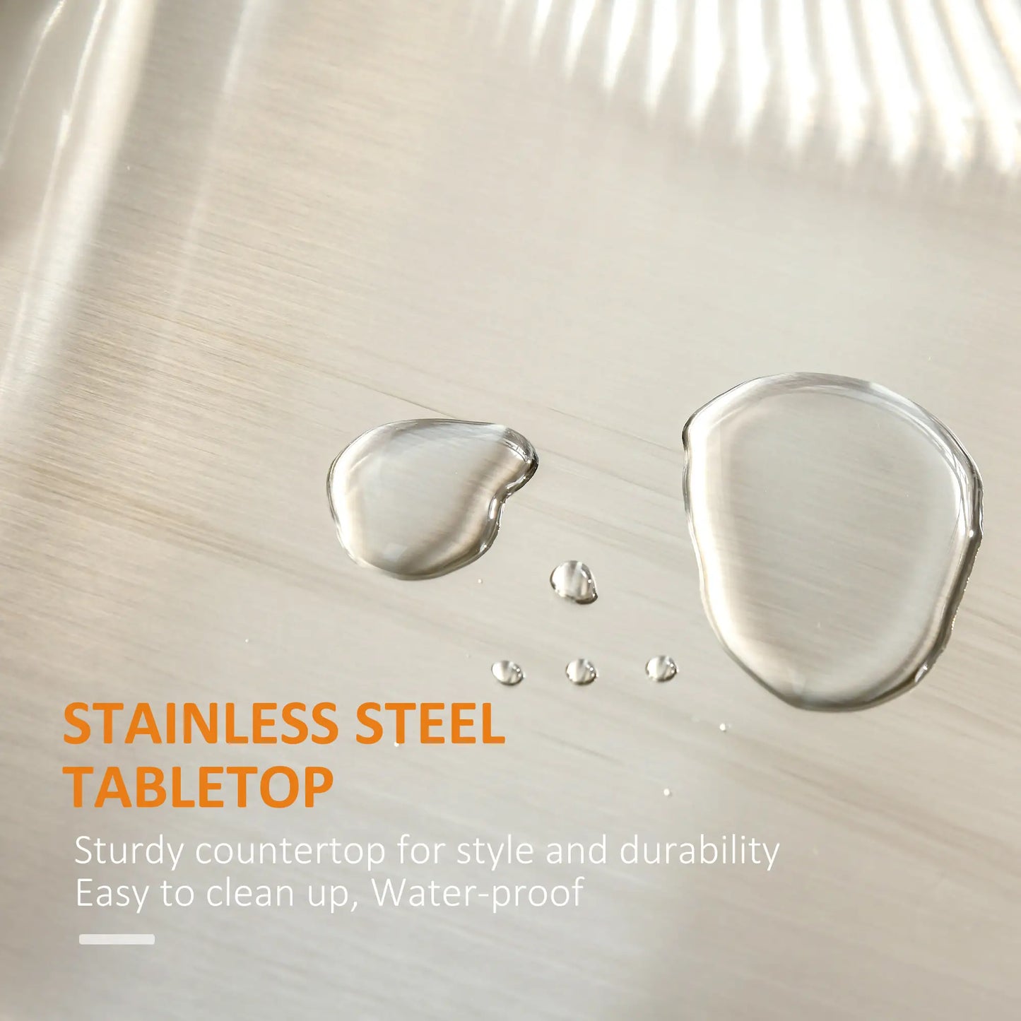 Kitchen Island on Wheels, Stainless Steel Top, Spice Rack, Drawers, White Kitchen Islands & Kitchen Carts at Gallery Canada