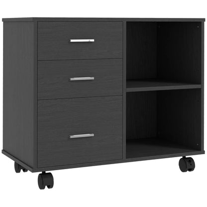 Modern Lateral Filing Cabinet, 3 Drawer, Letter and A4 Size, Black Office Cabinets & Cupboards at Gallery Canada