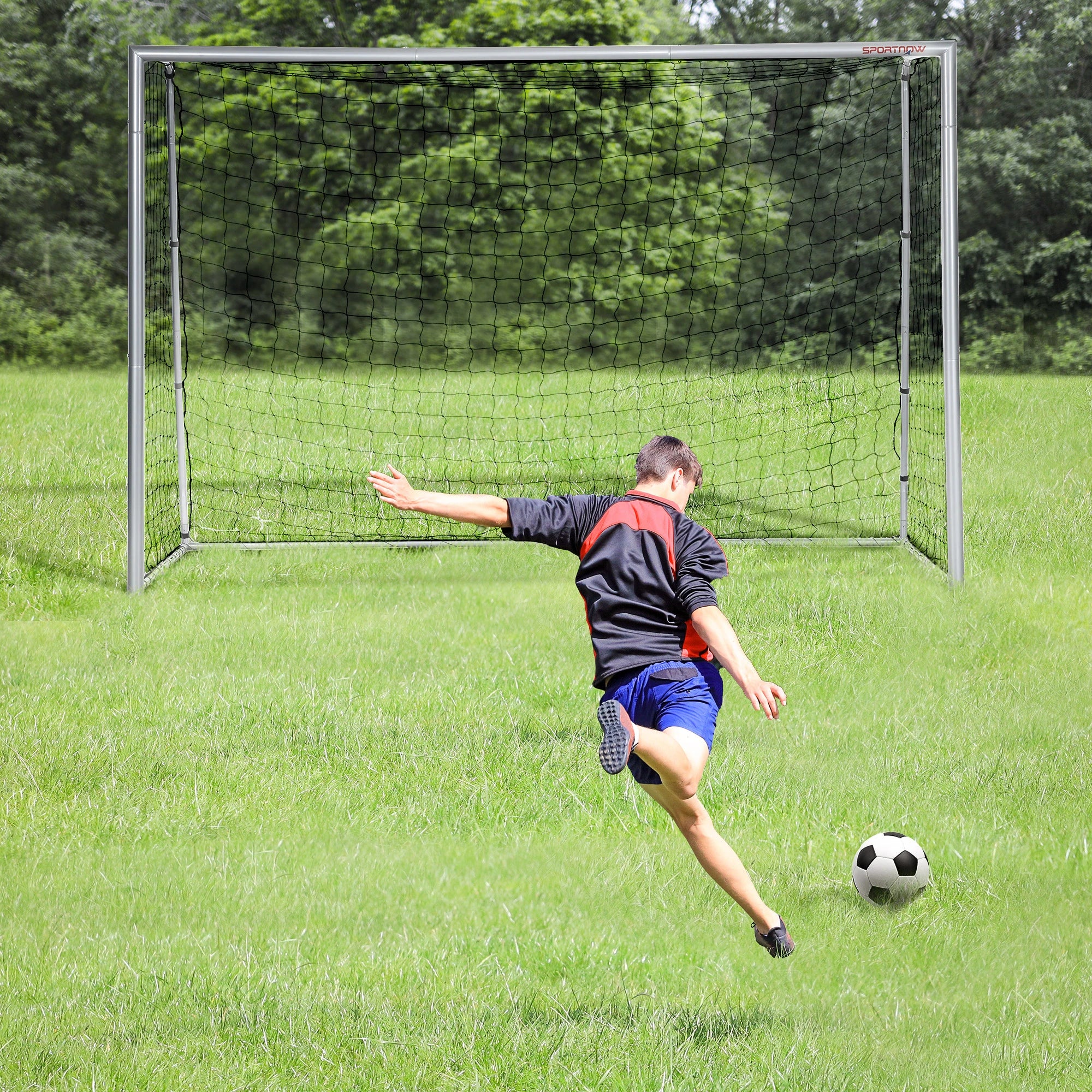 10ft x 6.5ft Soccer Goal, Soccer Net with Ground Stakes Football at Gallery Canada