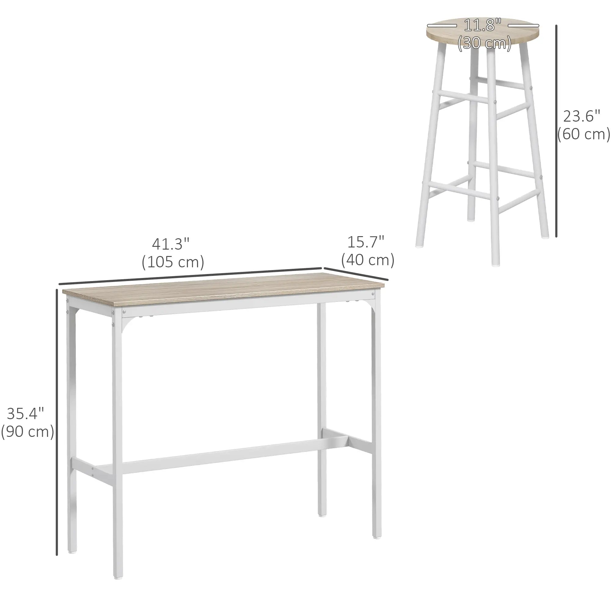3-Piece Counter Height Bar Table And Chairs Set For 2 Bar Sets at Gallery Canada