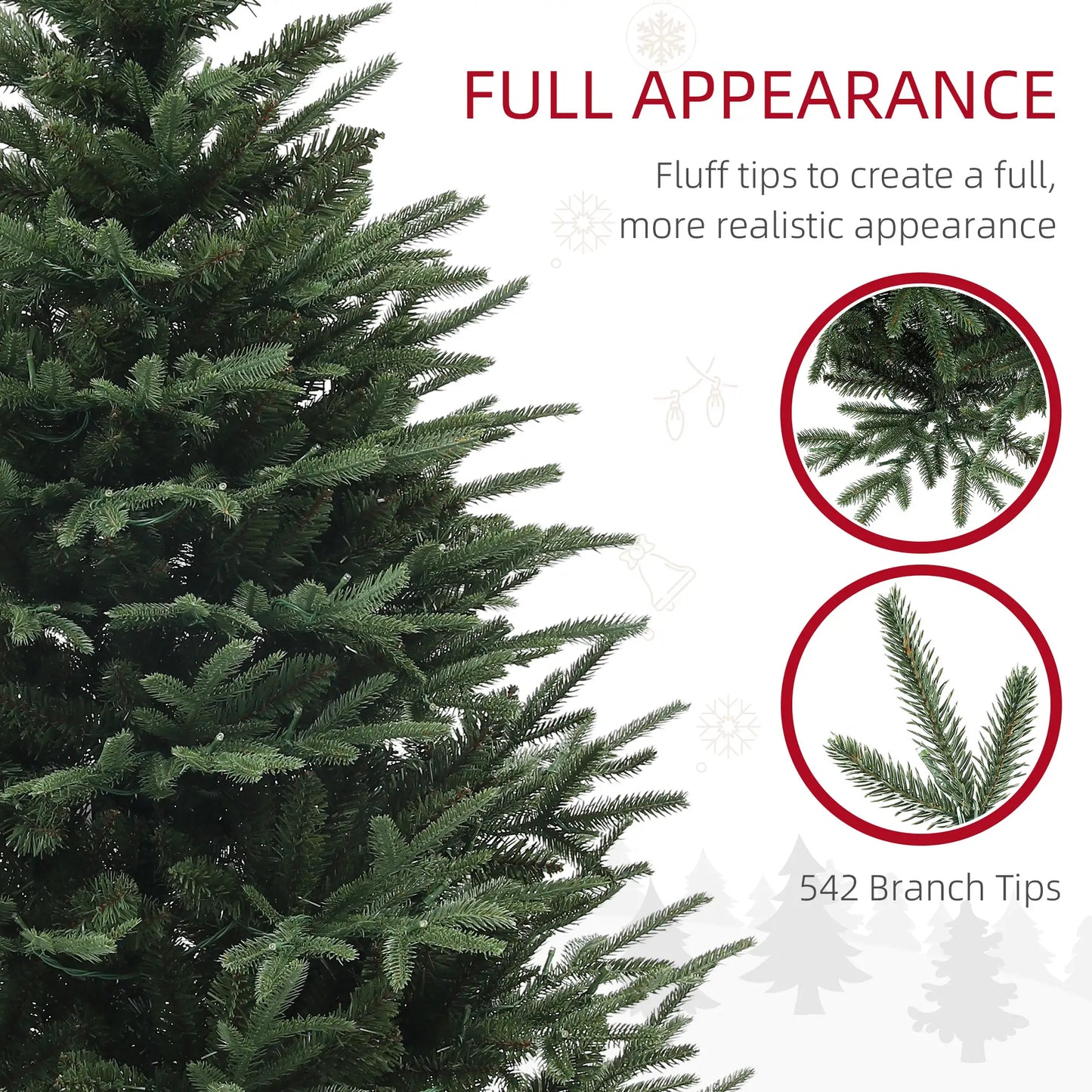 5ft Prelit Artificial Christmas Tree, Steel Base, Warm White LED Pre Lit Christmas Trees at Gallery Canada