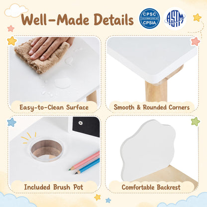 Weaning Table and Chair Set With Chalkboard