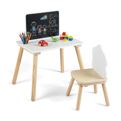 Weaning Table and Chair Set With Chalkboard