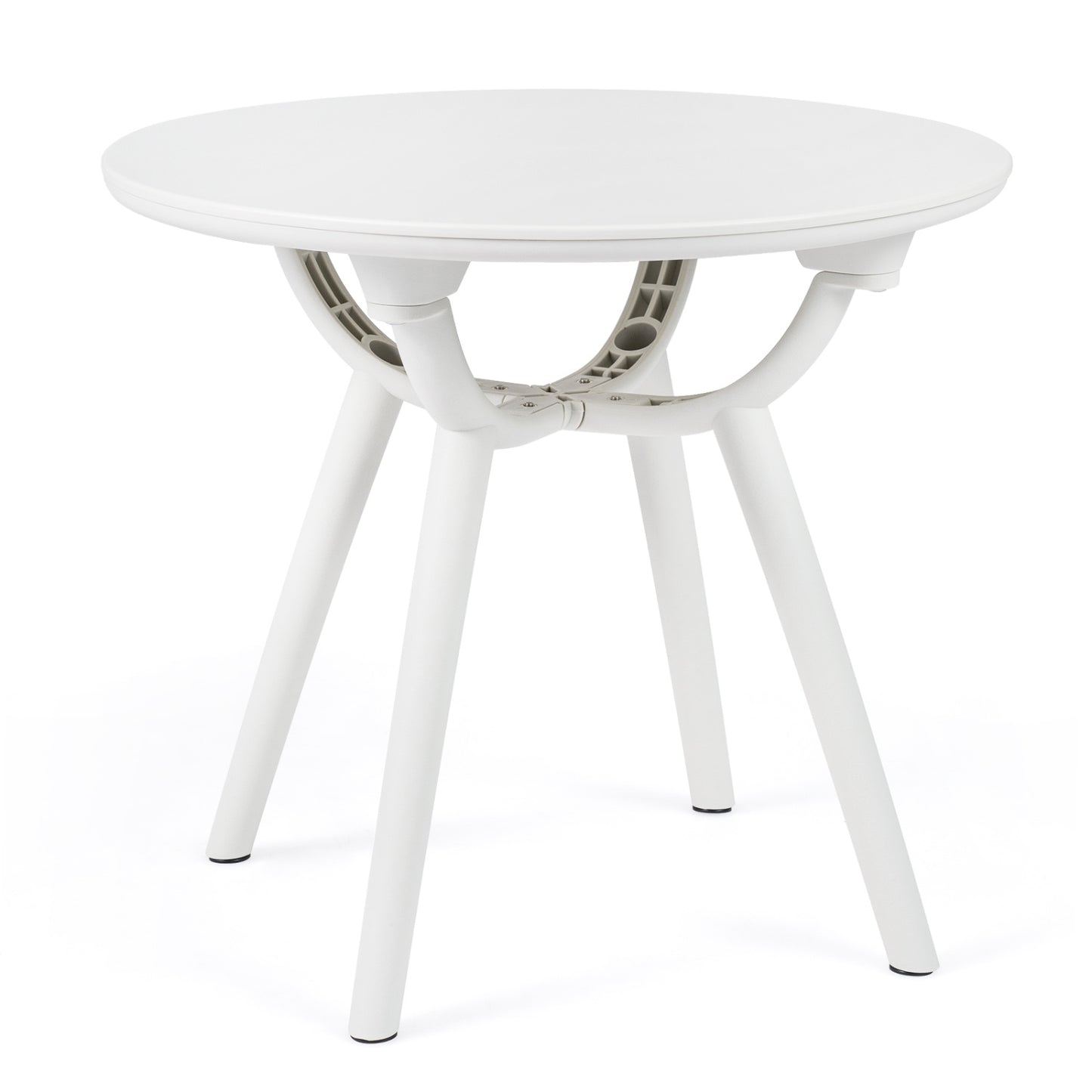 Weather-Resistant Small End Table, 1 Piece, White Patio Coffee Tables at Gallery Canada