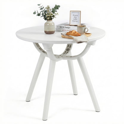 Weather-Resistant Small End Table, 1 Piece, White Patio Coffee Tables White at Gallery Canada
