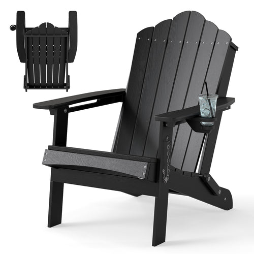 Weather Resistant HDPE Folding Adirondack Chair