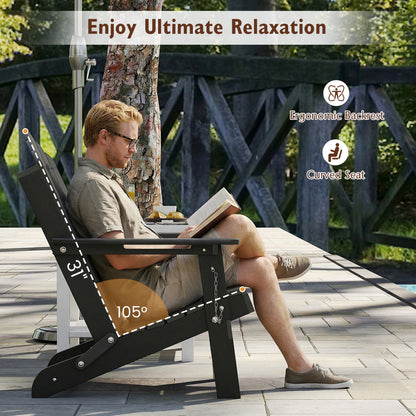 Weather Resistant HDPE Folding Adirondack Chair, Gray Adirondack Chairs at Gallery Canada