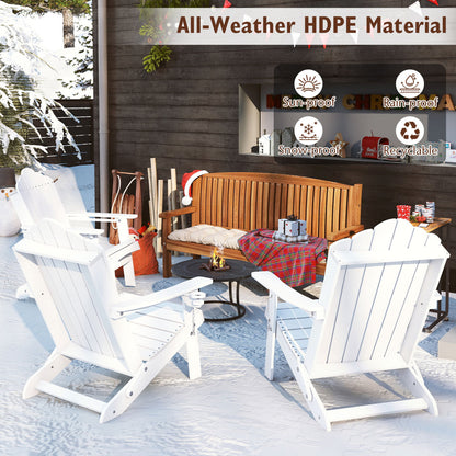 Weather Resistant HDPE Folding Adirondack Chair, White Adirondack Chairs at Gallery Canada
