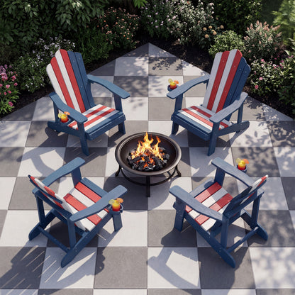 Weather Resistant HIPS Outdoor Adirondack Chair, With Cup Holder, Multicolor Adirondack Chairs at Gallery Canada