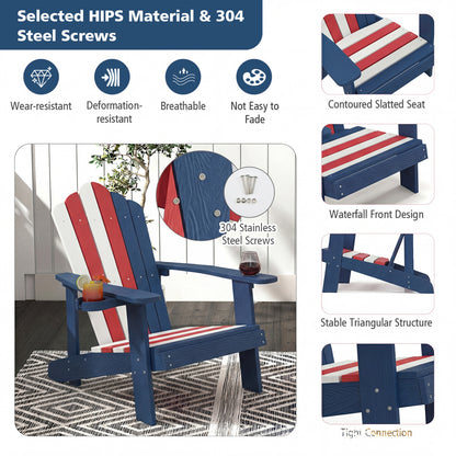 Weather Resistant HIPS Outdoor Adirondack Chair, With Cup Holder, Multicolor Adirondack Chairs at Gallery Canada