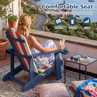 Weather Resistant HIPS Outdoor Adirondack Chair, With Cup Holder, Multicolor Adirondack Chairs at Gallery Canada