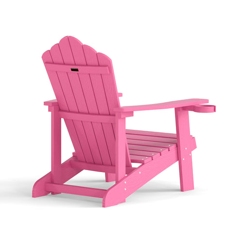 Outdoor Adirondack Chair, Weather Resistant HIPS, Pink