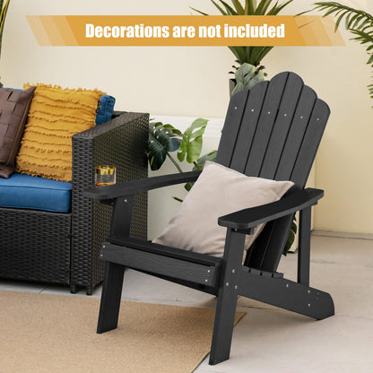 Weather Resistant HIPS Outdoor Adirondack Chair, Black Adirondack Chairs at Gallery Canada