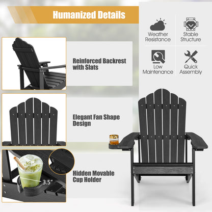 Weather Resistant HIPS Outdoor Adirondack Chair, Black Adirondack Chairs at Gallery Canada