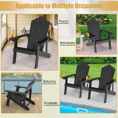 Weather Resistant HIPS Outdoor Adirondack Chair, Black Adirondack Chairs at Gallery Canada