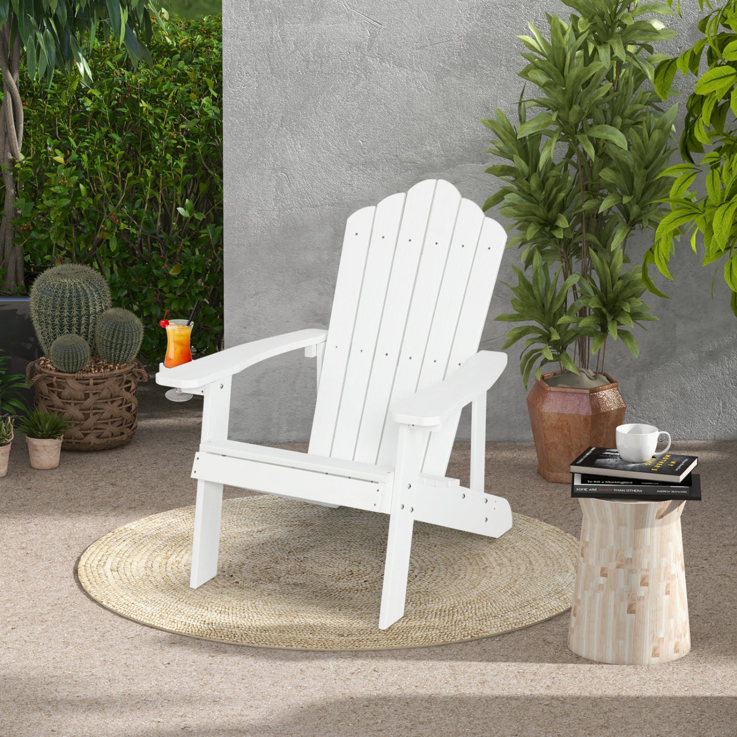 Weather Resistant HIPS Outdoor Adirondack Chair, White Adirondack Chairs at Gallery Canada