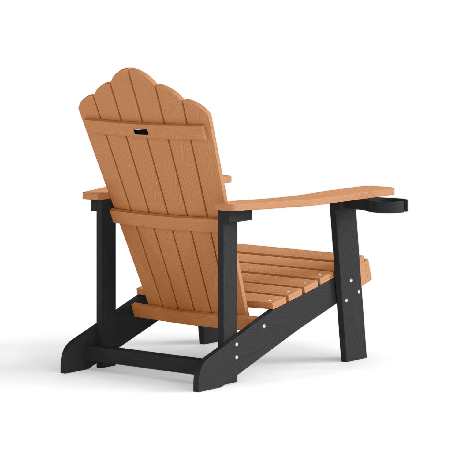 Weather Resistant HIPS Outdoor Adirondack Chair With Cup Holder, Brown Adirondack Chairs at Gallery Canada