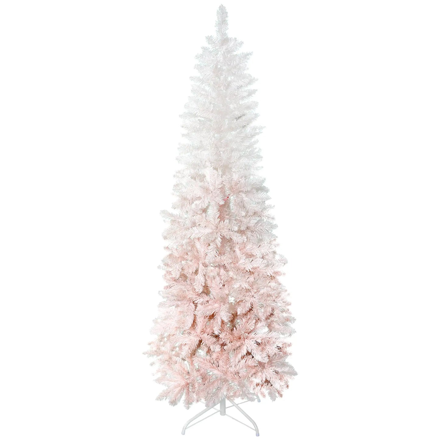 5ft Artificial Christmas Tree, Pine Realistic Branches, Auto Open, Pink White Pencil Christmas Trees White, Pink at Gallery Canada