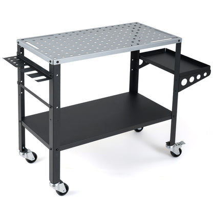 Welding Table 36x18" with Lockable Wheels and 144 Fixture Holes and Tool Slots Garages at Gallery Canada