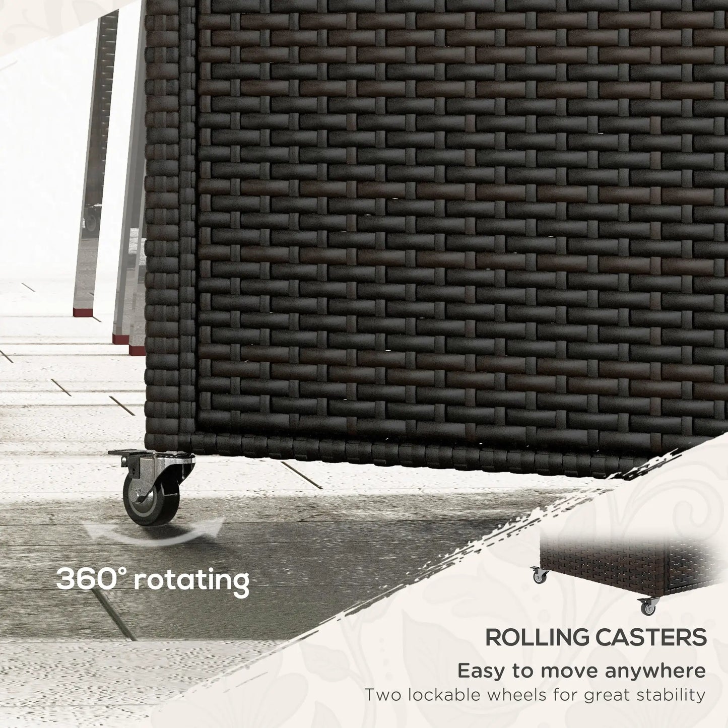 2-Tier PE Rattan Bar Cart, Glass Top Outdoor Kitchen Island, Mixed Brown, Brown Kitchen Islands & Kitchen Carts at Gallery Canada