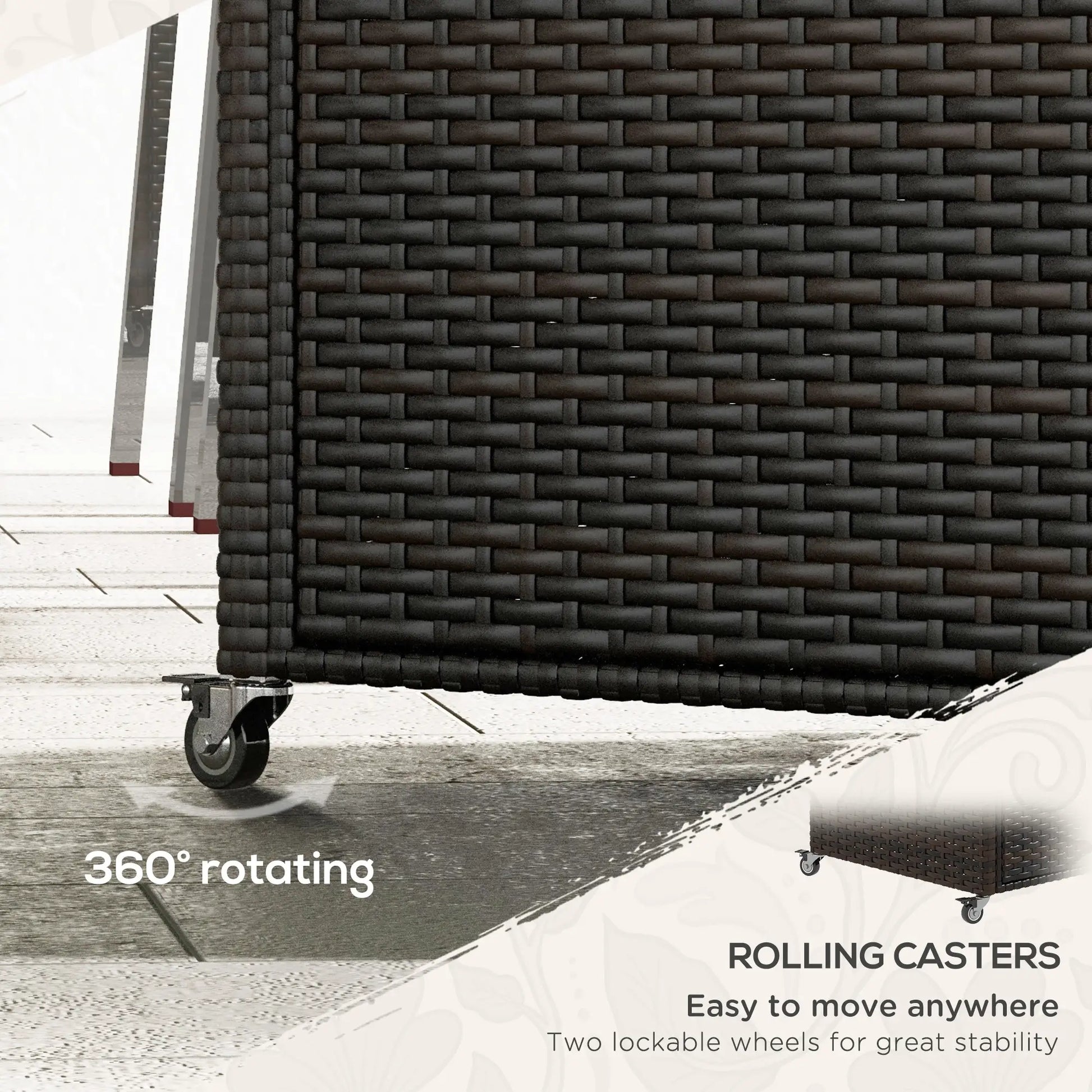 2-Tier PE Rattan Bar Cart, Glass Top Outdoor Kitchen Island, Mixed Brown, Brown Kitchen Islands & Kitchen Carts at Gallery Canada