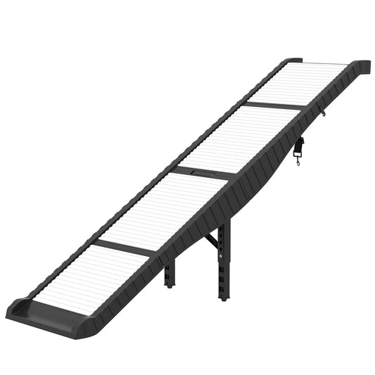 Foldable Dog Car Ramp, 69" x 15.7", Non-Slip TPR Surface, For Dogs Up To 220LBS Dog Stairs Black, White at Gallery Canada