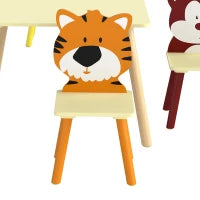 Ensemble table et 4 chaises pour enfants pour l'artisanat et la collation, Jaune