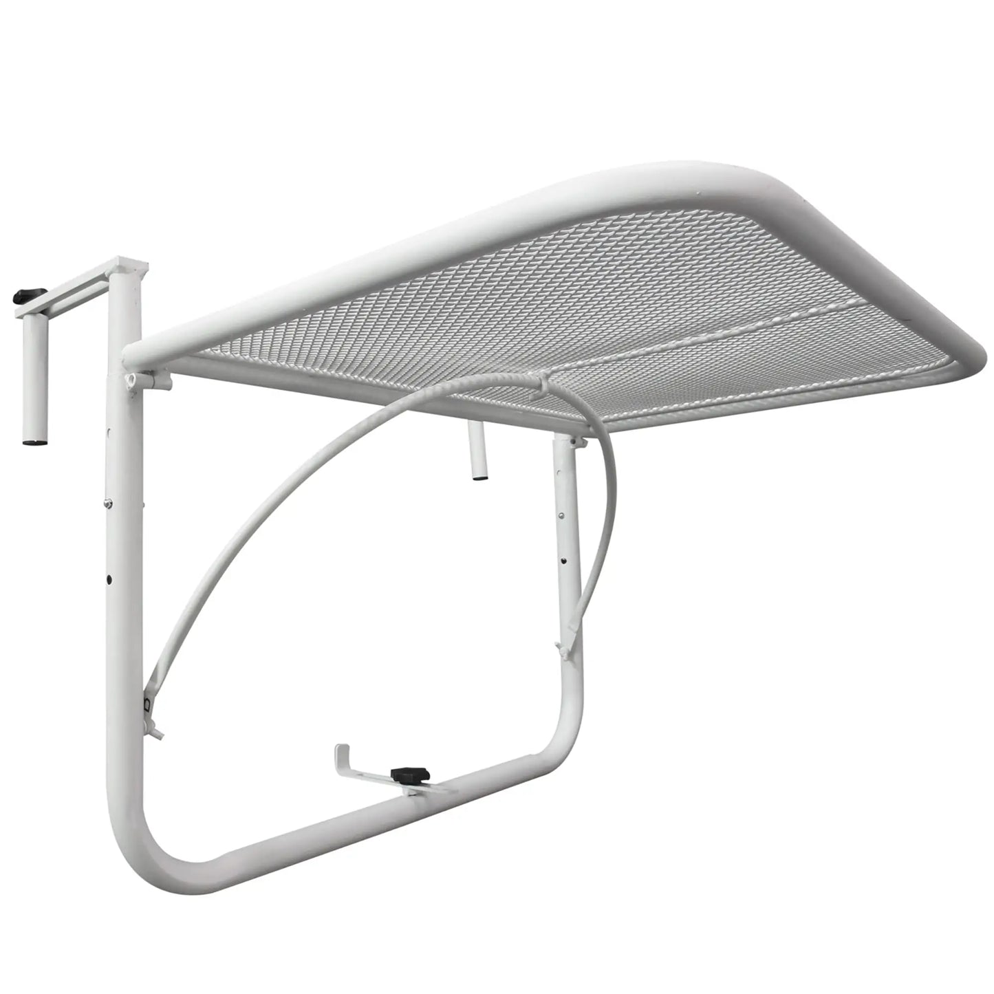 Adjustable Balcony Hanging Table, Metal Wall Desk, Outdoor Flower Stand, White Balcony Table Hanging at Gallery Canada
