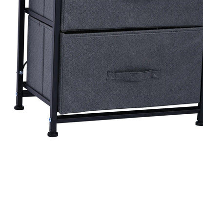 Linen Drawer Cabinet, 4 Removable Drawers, Metal Frame, Adjustable Feet, Black Storage Cabinets at Gallery Canada