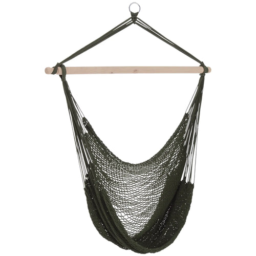 Portable Hammock Chair, Hanging Swing for Outdoor, Army Green