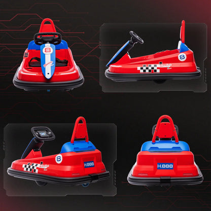 Kids Bumper Car, 6V 360° Rotation Electric Ride on Car, Twin Motors, Red Electric Toy Cars at Gallery Canada