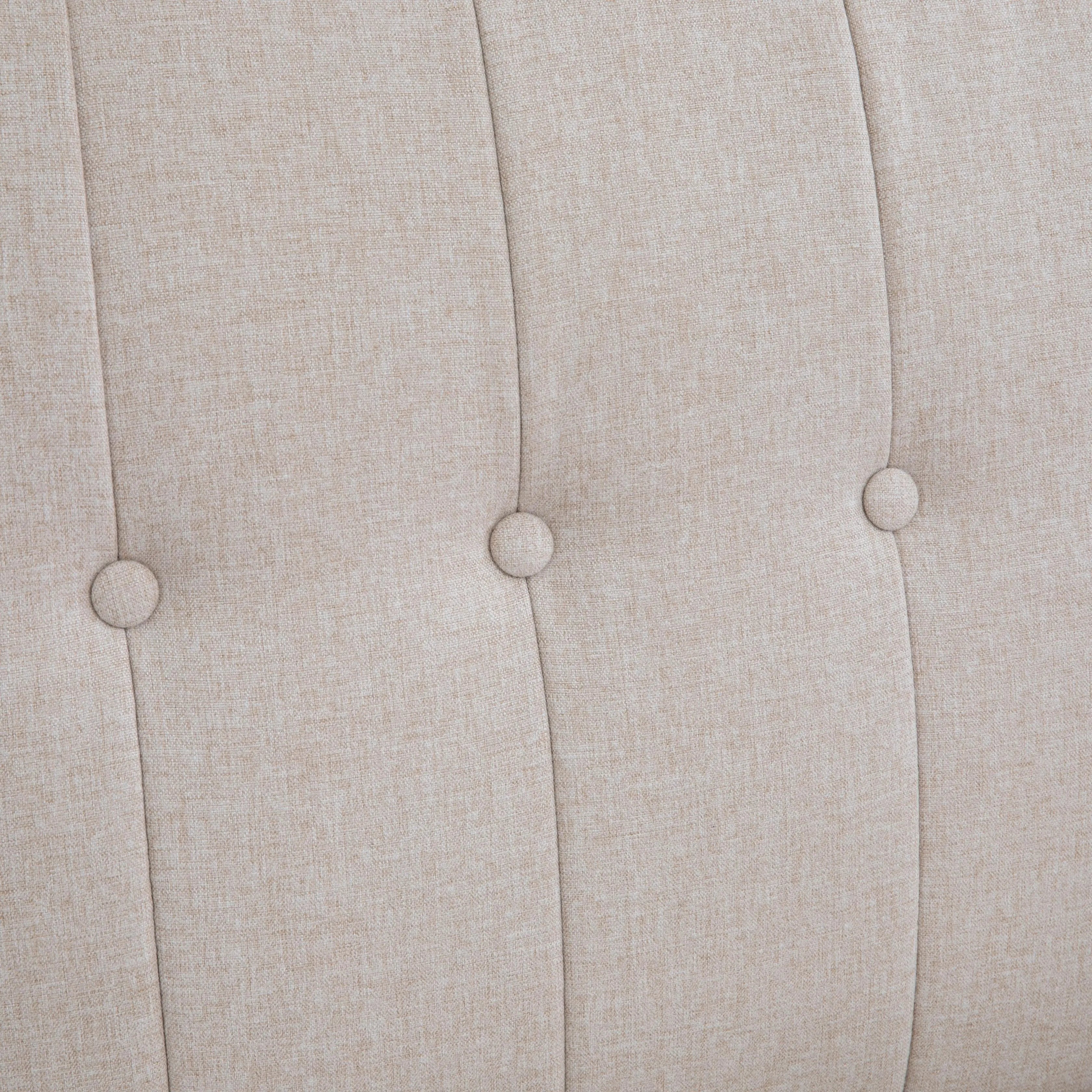 Convertible Bed, Button Tufted Fabric Sofa Bed, Adjustable Back, Beige 2-Seater Sofas at Gallery Canada