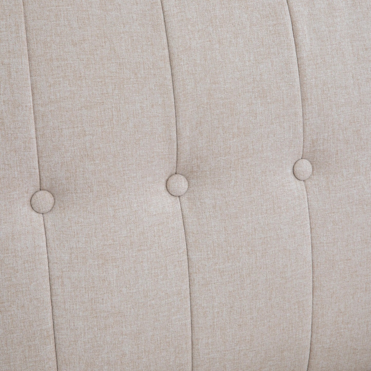 Convertible Bed, Button Tufted Fabric Sofa Bed, Adjustable Back, Beige 2-Seater Sofas at Gallery Canada