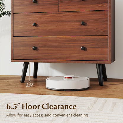 Wide Wooden Dresser with 4 Drawers for Bedroom Living Room, Walnut Dressers & Chests at Gallery Canada